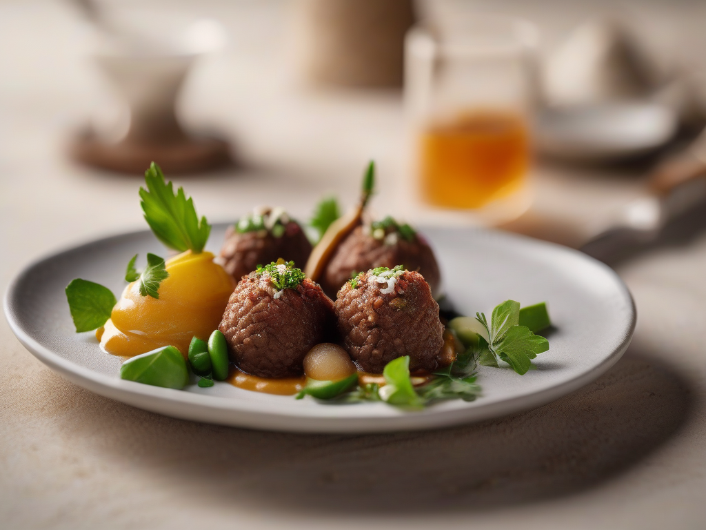 Kibbeh de Carne com Molho de Iogurte e Alho
