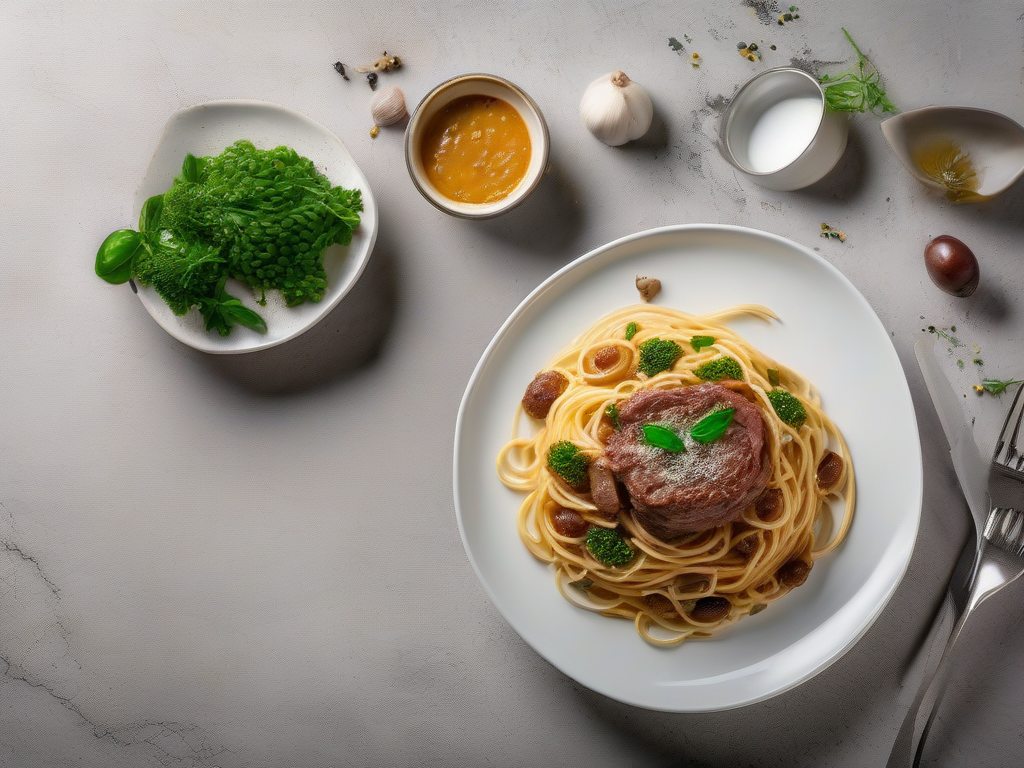 Spaghetti ao Molho de Carne com Brócolis