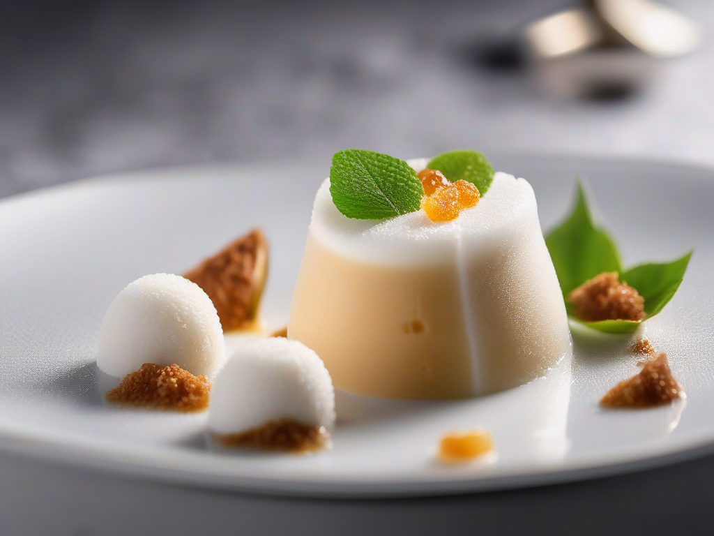 Mochi de Coco com Sorvete de Manga e Leite de Coco