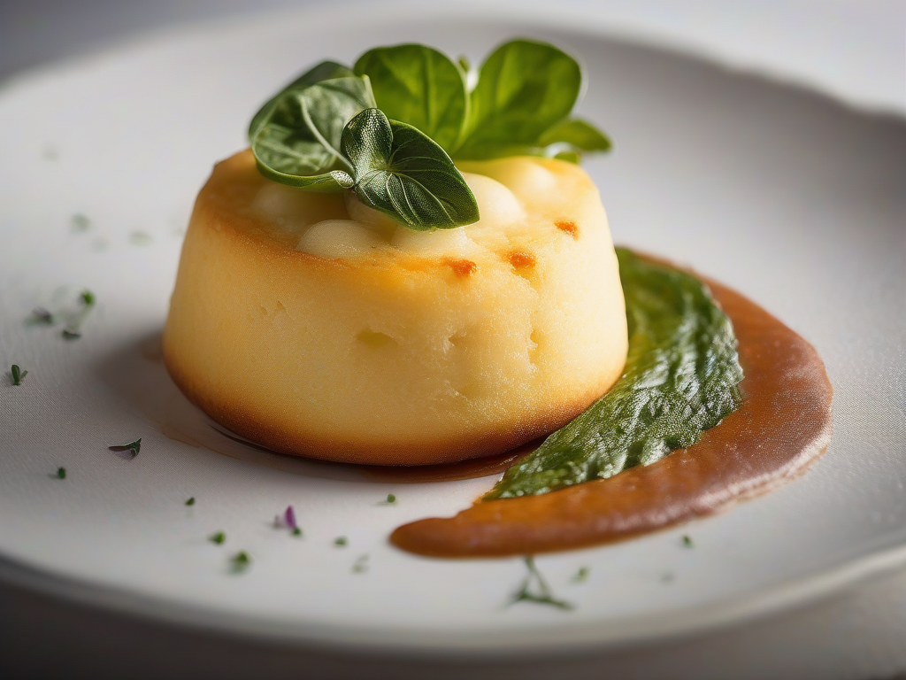Torta de Queijo e Espinafre com Molho de Calabresa