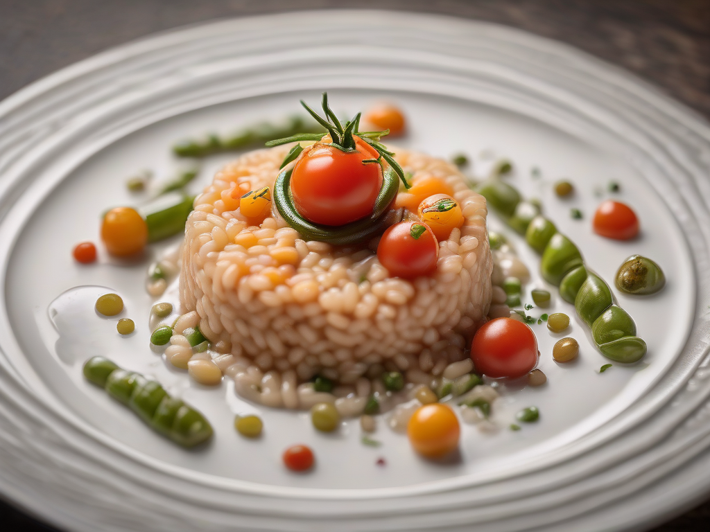 Risotto de Legumes com Molho de Tomate