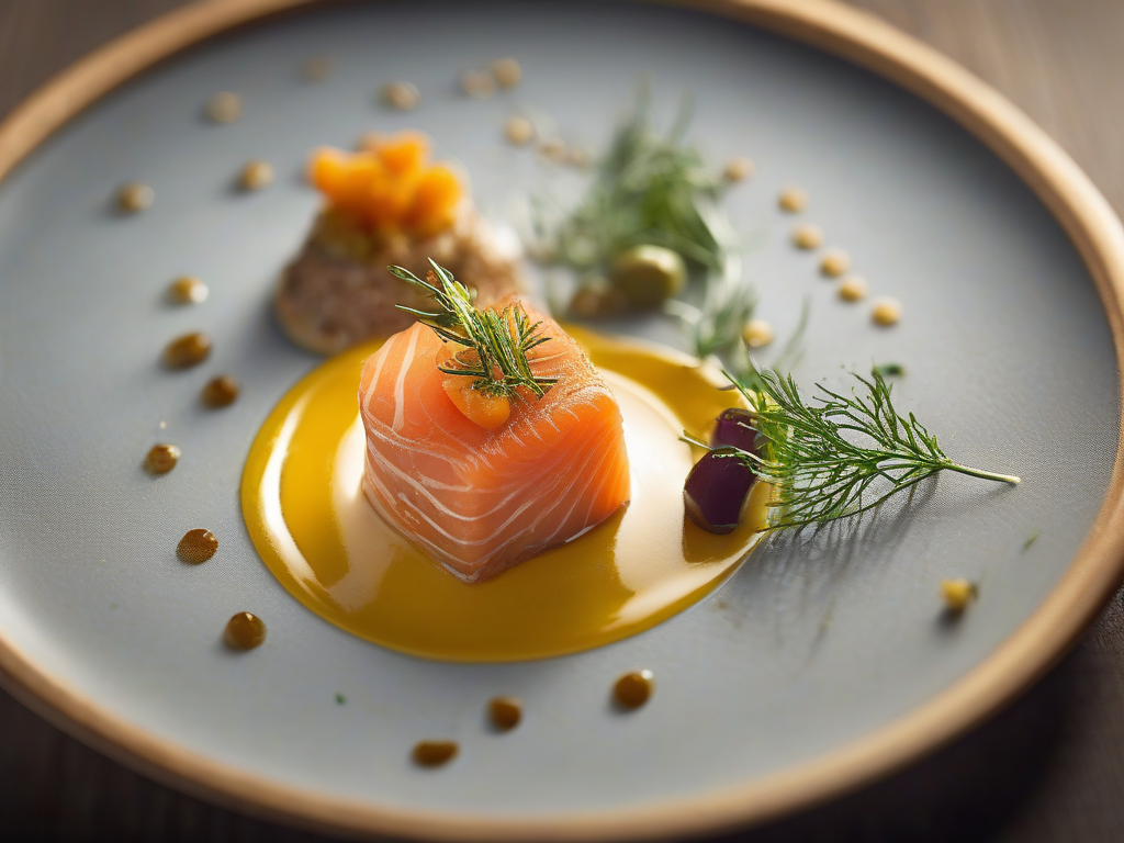 Salmão Grelhado com Molho de Gengibre e Abobrinha