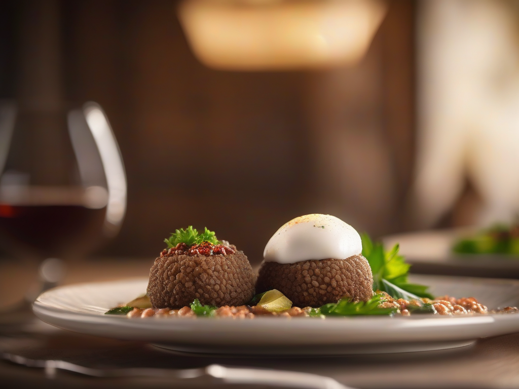 Kibbeh com Molho de Iogurte e Alho