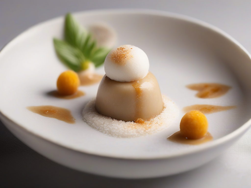 Mochi de Coco com Sorvete de Manga e Gengibre