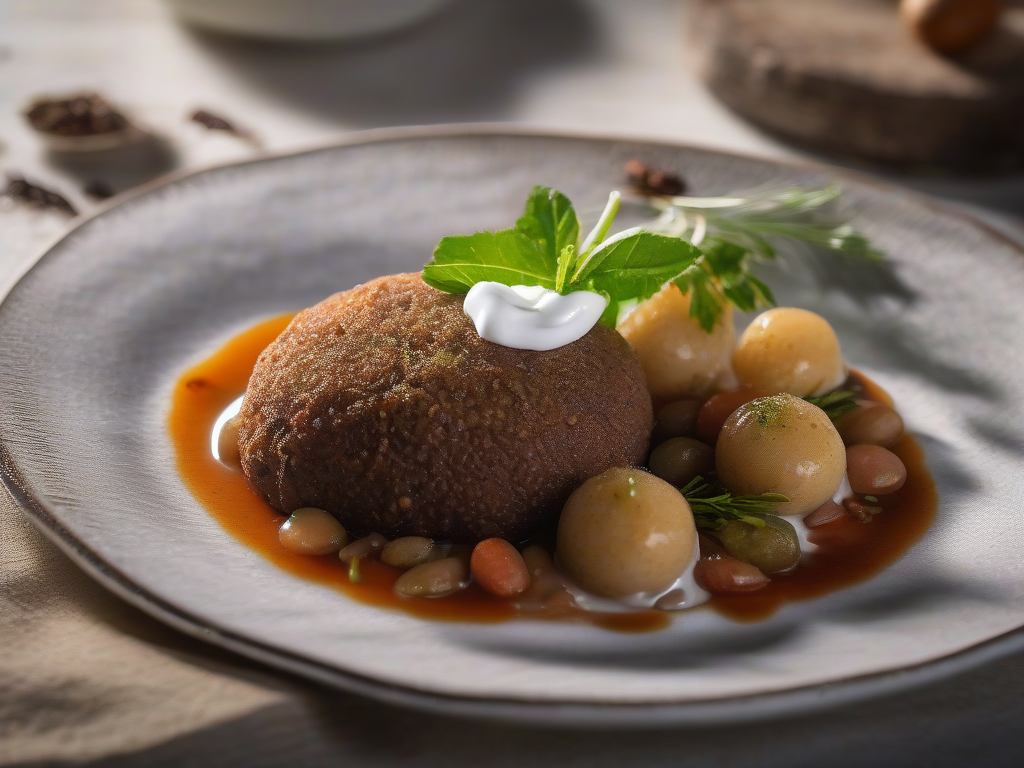 Kibbeh de Cordeiro com Molho de Iogurte e Alho