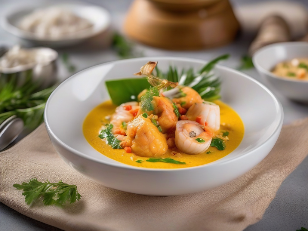 Moqueca de Peixe com Coco e Gengibre