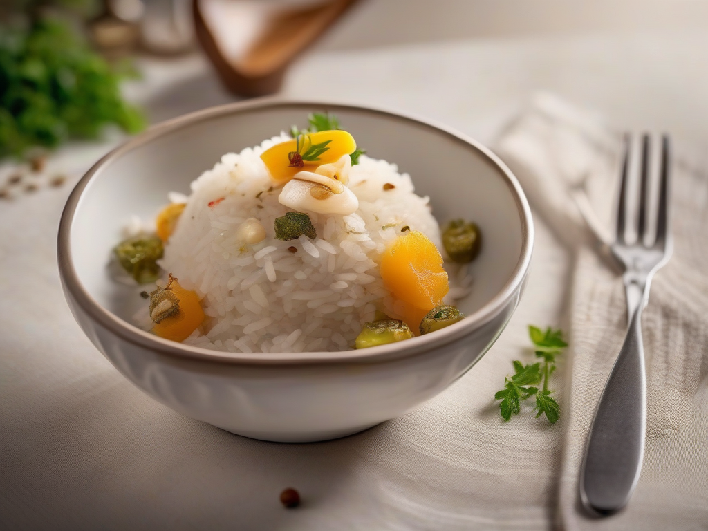 Bowl de Arroz Integral com Abobrinha e Gengibre