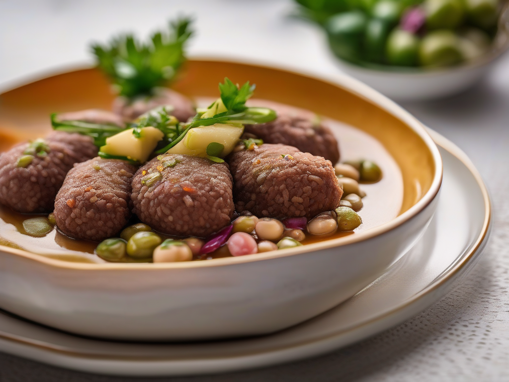 Kibbeh de Carne com Legumes