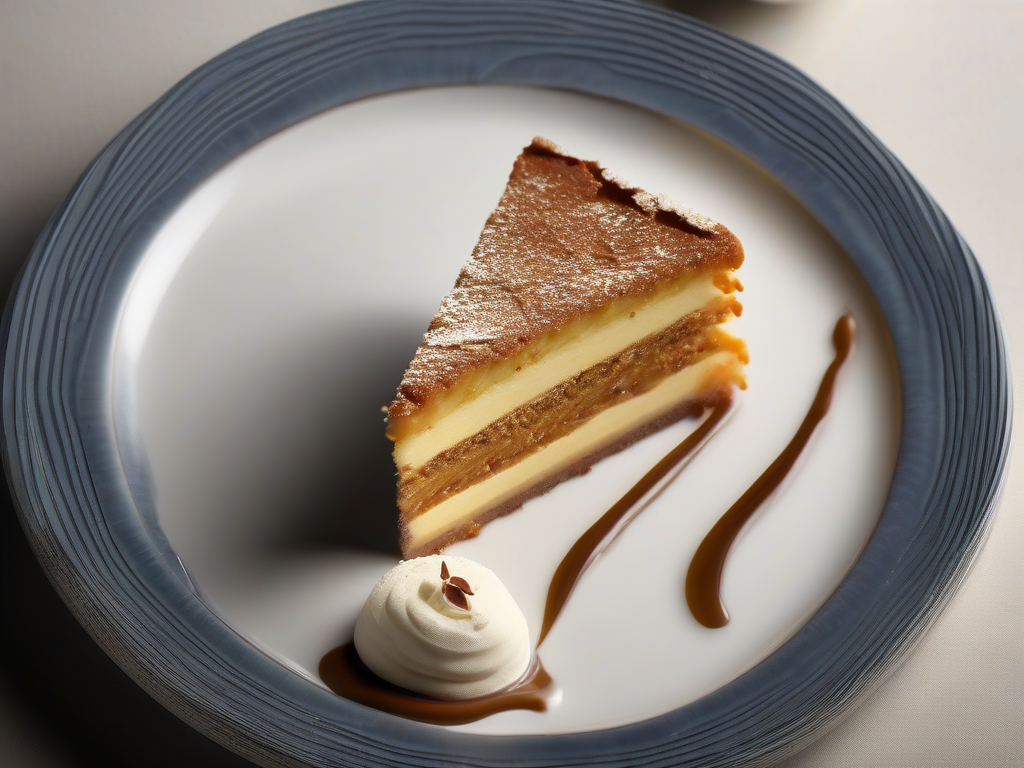 Torta Fina de Maçãs com Creme de Leite e Nozes