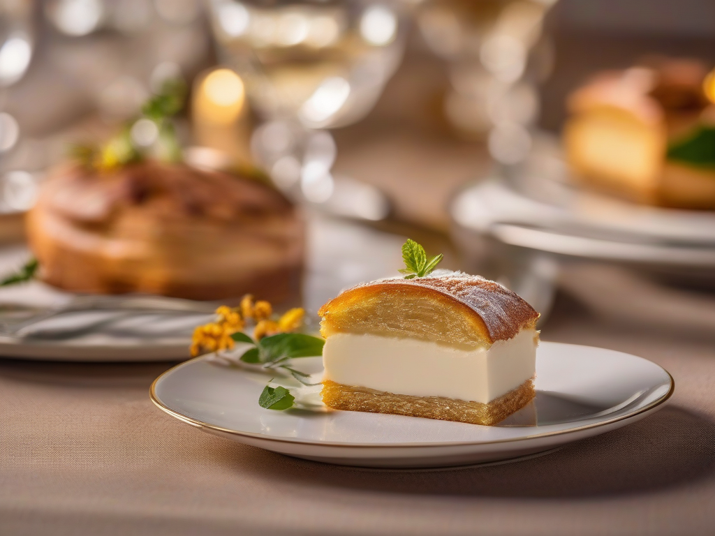 Torta Fina de Milho com Creme de Leite e Nozes