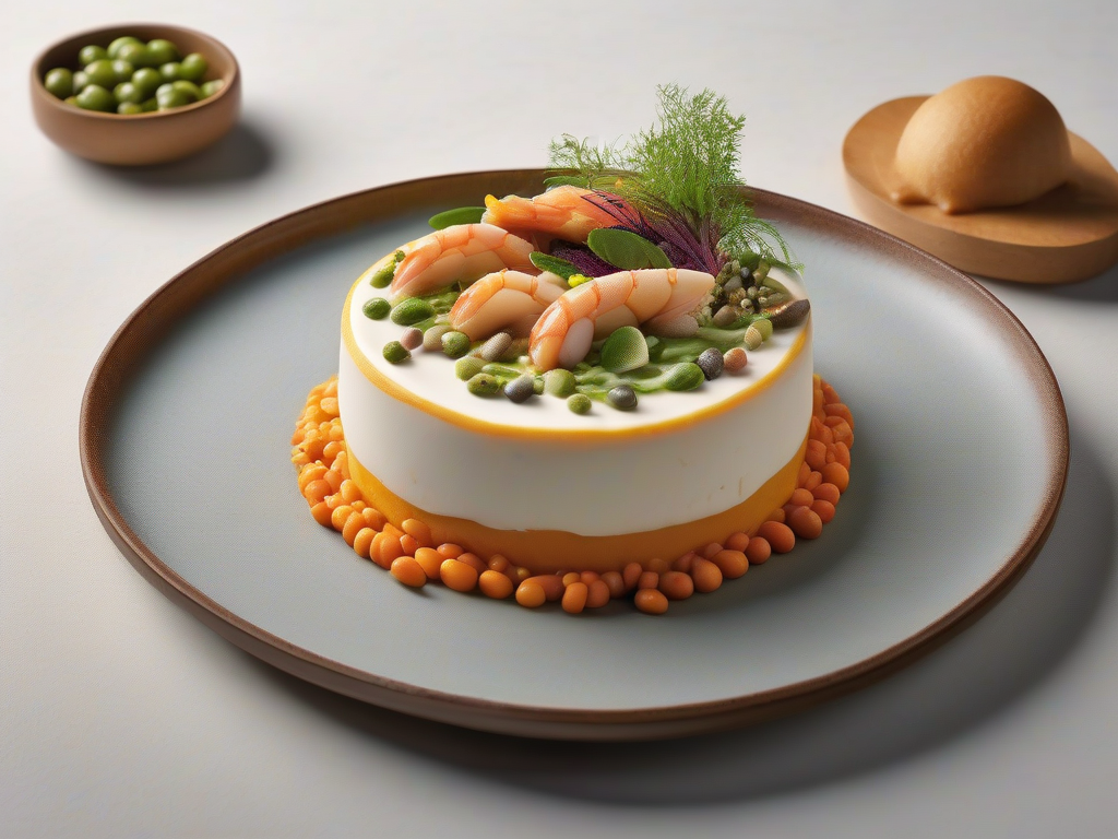 Torta Fina de Peixe com Legumes Mediterrânicos e Creme de Leite