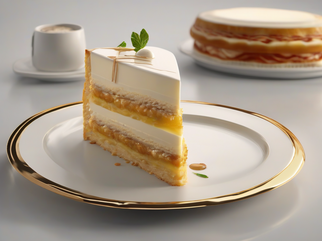 Torta Fina de Maçãs com Creme de Leite e Nozes