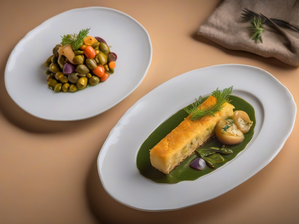 Torta Fina de Abobrinha com Peixe e Legumes