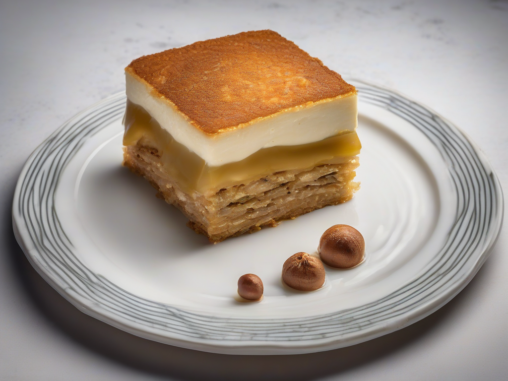 Torta Fina de Maçãs com Creme de Leite e Nozes de Castanha